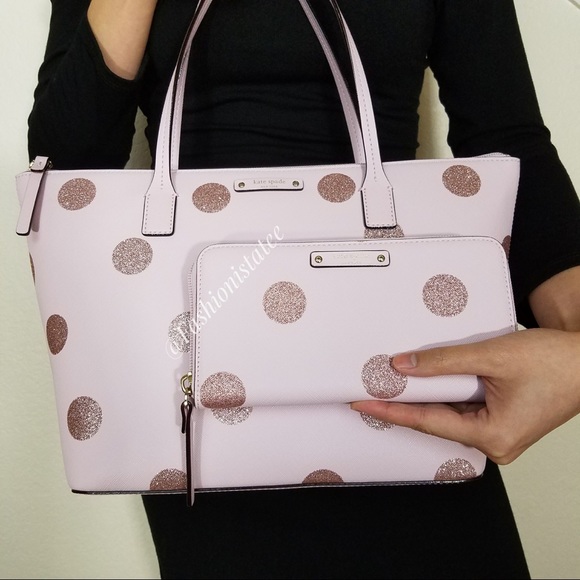 NWT KATE SPADE HANI HAVEN LANE SET TOTE & WALLET - Picture 3 of 8